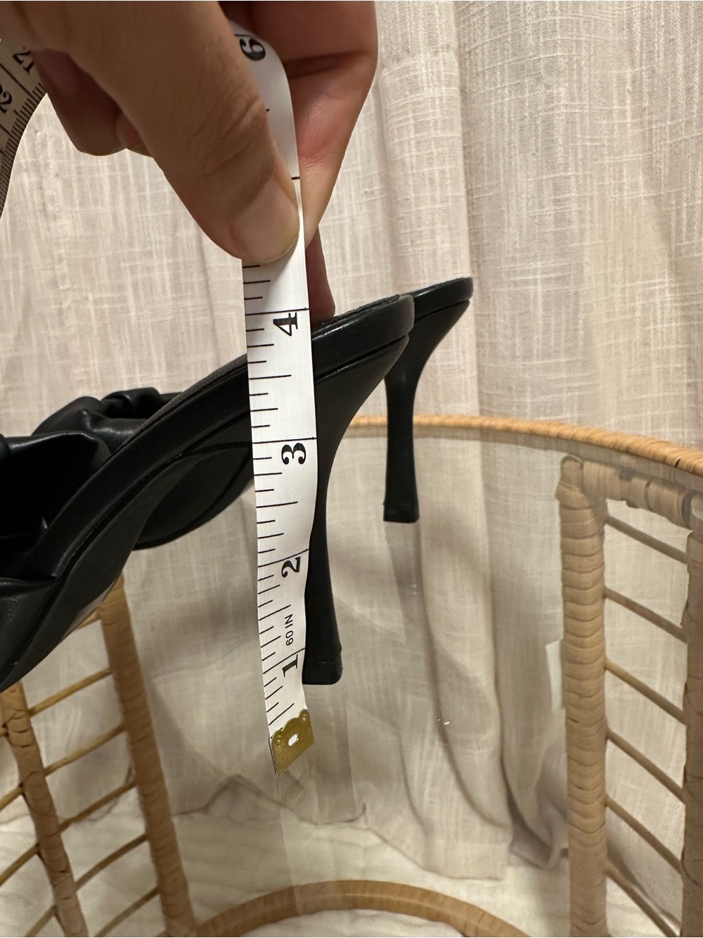 SHEIN Black Ruched Square-Toe Kitten Heels - Picture 7 of 7